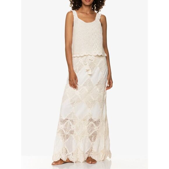 Helen Jon Scallop Crochet Maxi Skirt/Bandeau Dress - Picture 2 of 11